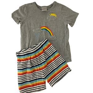 Hanna Andersson Grey Rainbow Shirt Stripe Shirts Size 85